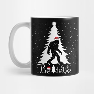 Believe Bigfoot Santa Claus Bigfoot Sasquatch Christmas Gift Mug